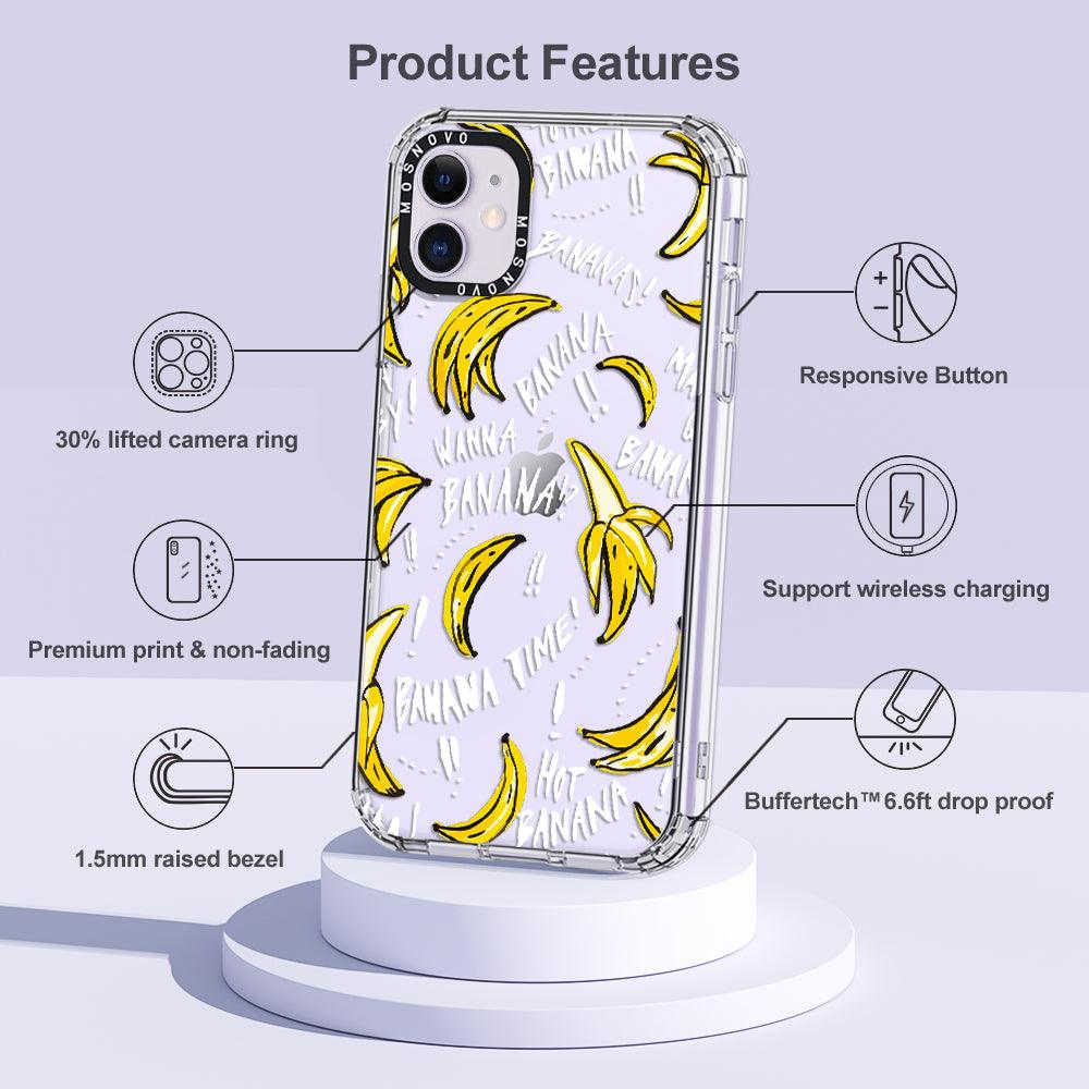 Banana Banana Phone Case - iPhone 11 Case - MOSNOVO