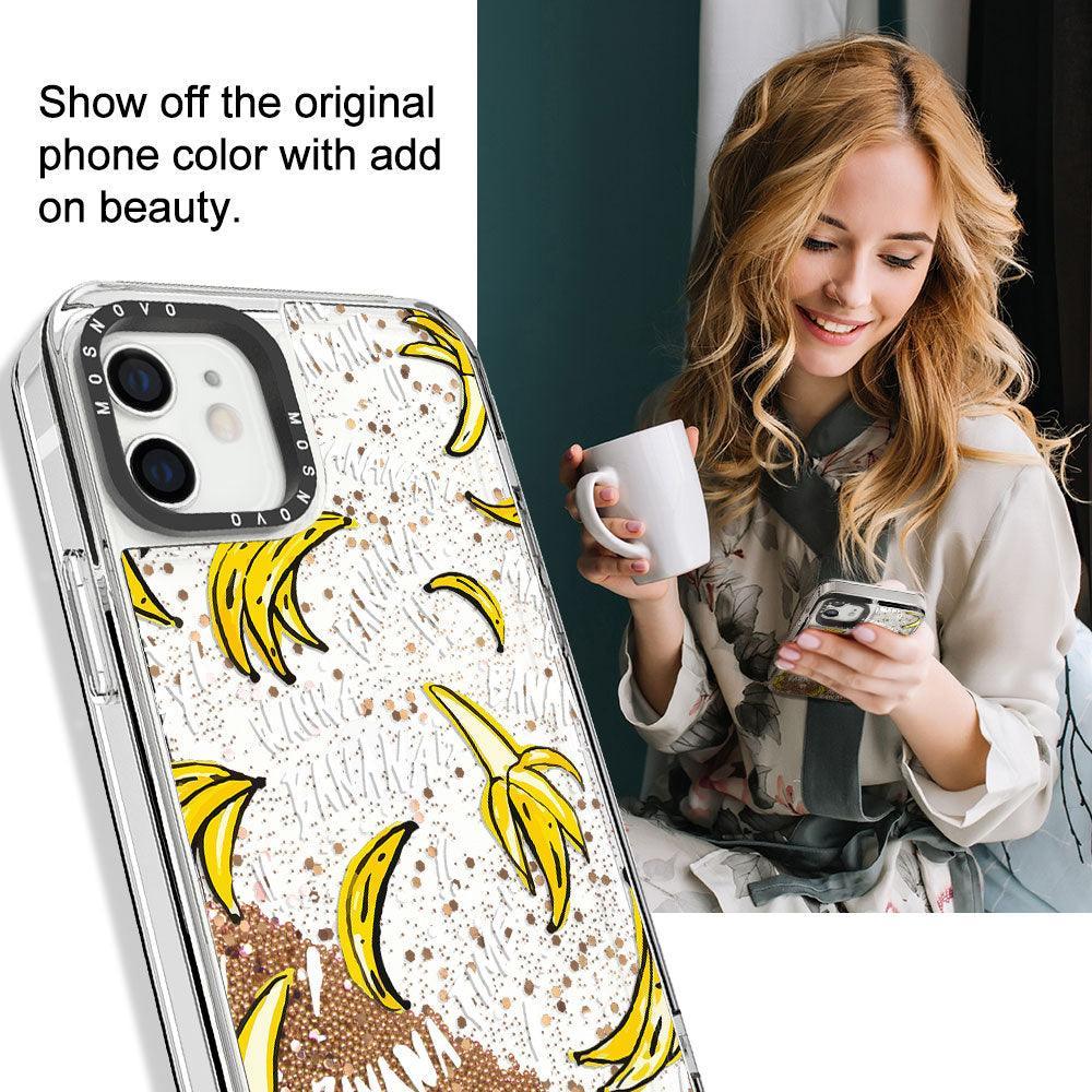 Banana Glitter Phone Case - iPhone 12 Case - MOSNOVO