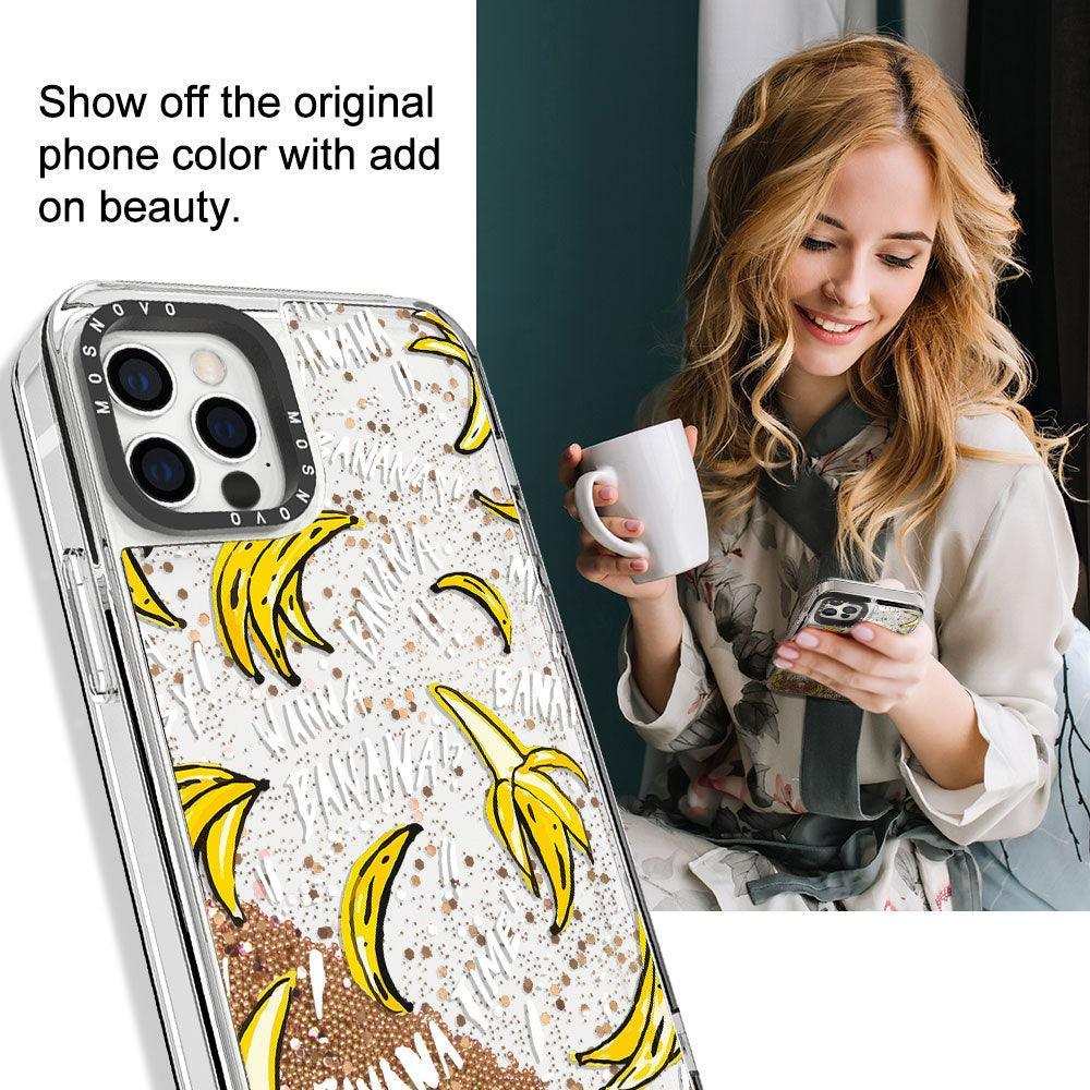 Banana Glitter Phone Case - iPhone 12 Pro Case - MOSNOVO
