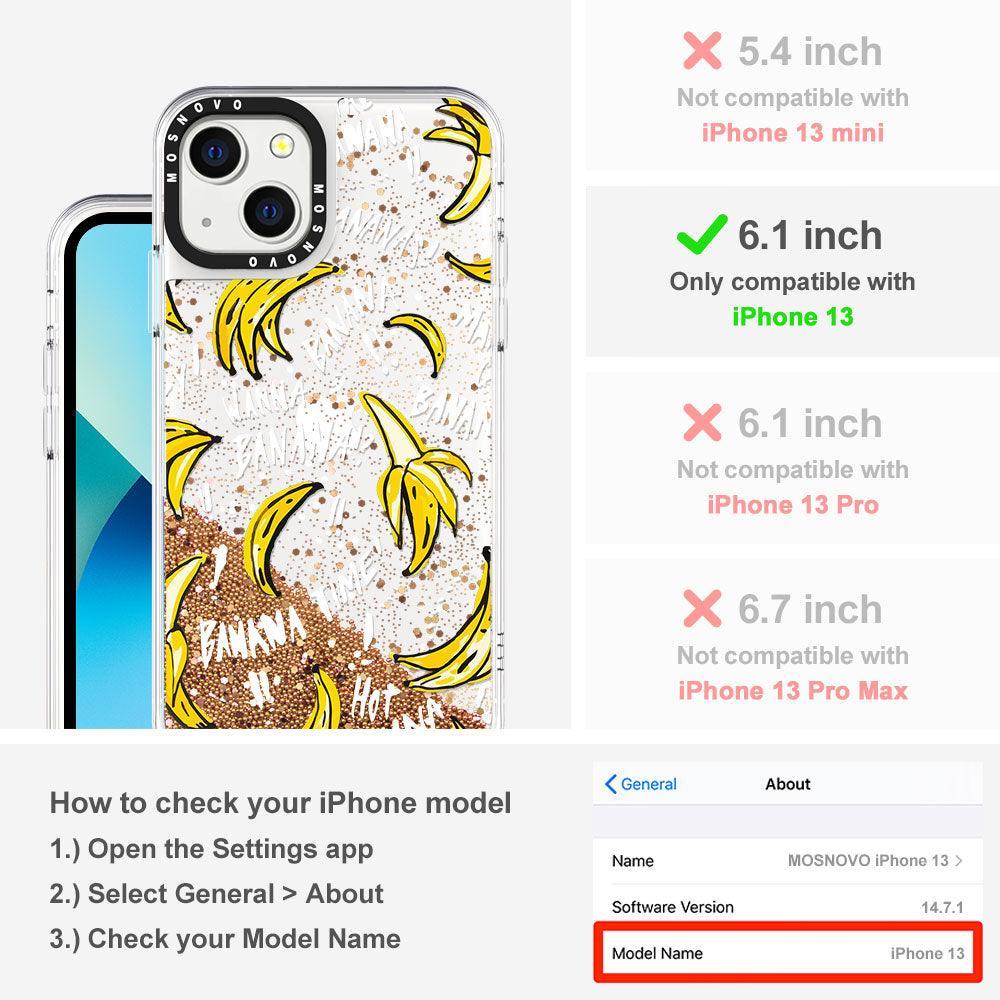 Banana Glitter Phone Case - iPhone 13 Case - MOSNOVO