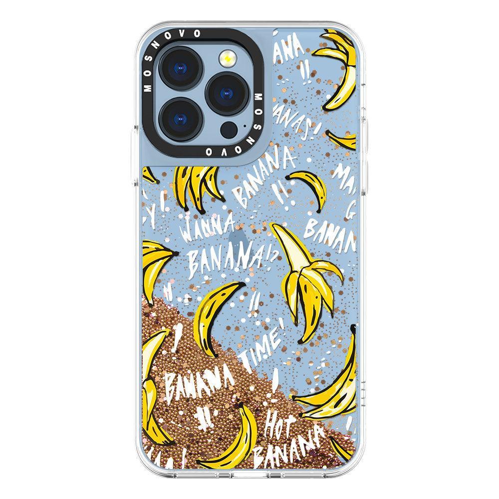 Banana Glitter Phone Case - iPhone 13 Pro Case - MOSNOVO