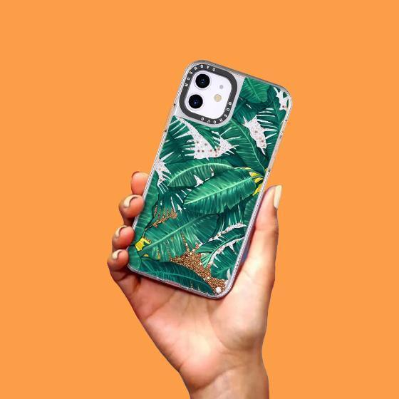 Banana Tree Glitter Phone Case - iPhone 11 Case - MOSNOVO