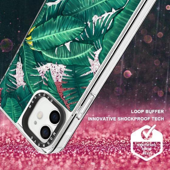 Banana Tree Glitter Phone Case - iPhone 12 Case - MOSNOVO