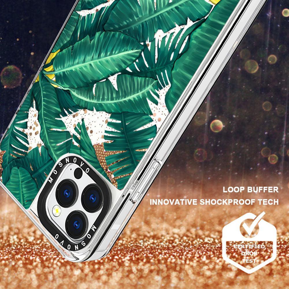 Banana Tree Glitter Phone Case - iPhone 13 Pro Case - MOSNOVO