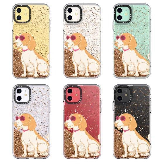 Beagle Glitter Phone Case - iPhone 11 Case - MOSNOVO