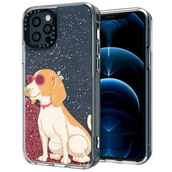 Beagle Glitter Phone Case - iPhone 12 Pro Case - MOSNOVO