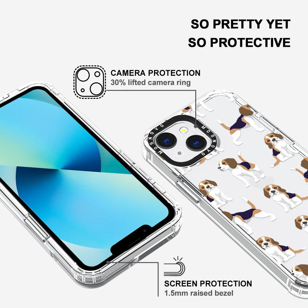 Cute Beagles Phone Case - iPhone 13 Mini Case - MOSNOVO