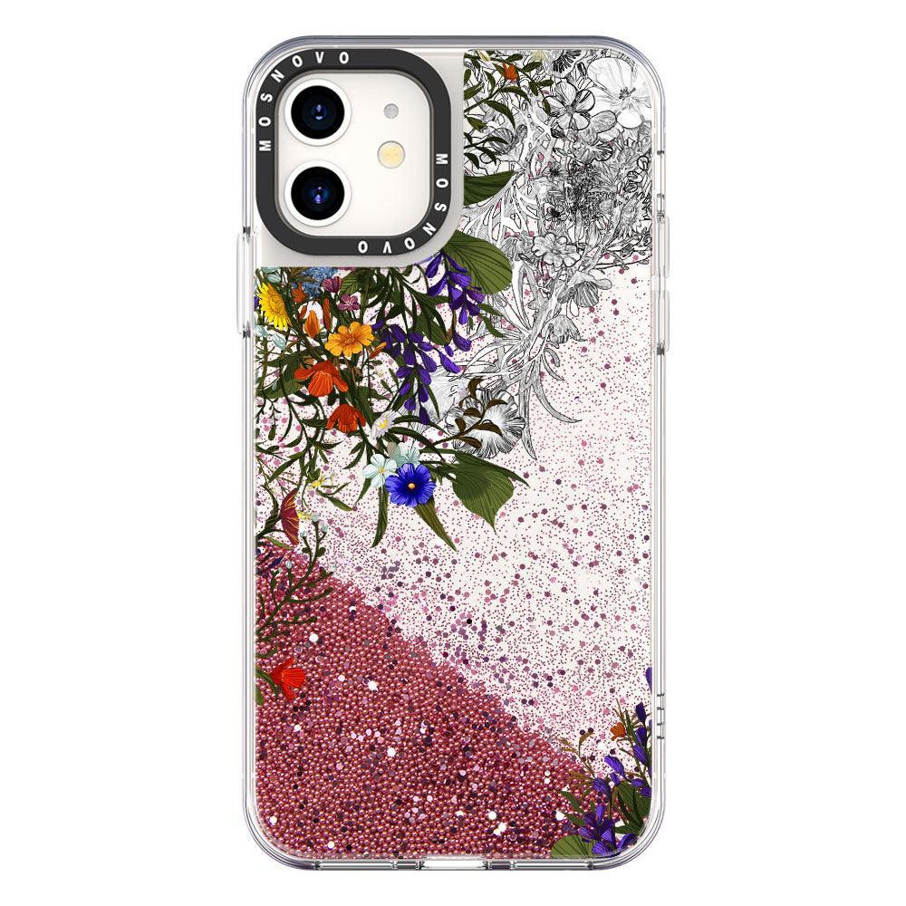 Beautiful Bloom Glitter Phone Case - iPhone 11 Case - MOSNOVO