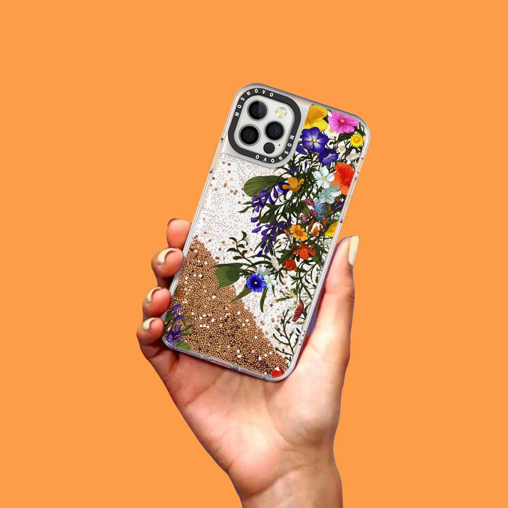 Beautiful Bloom Glitter Phone Case - iPhone 12 Pro Case - MOSNOVO