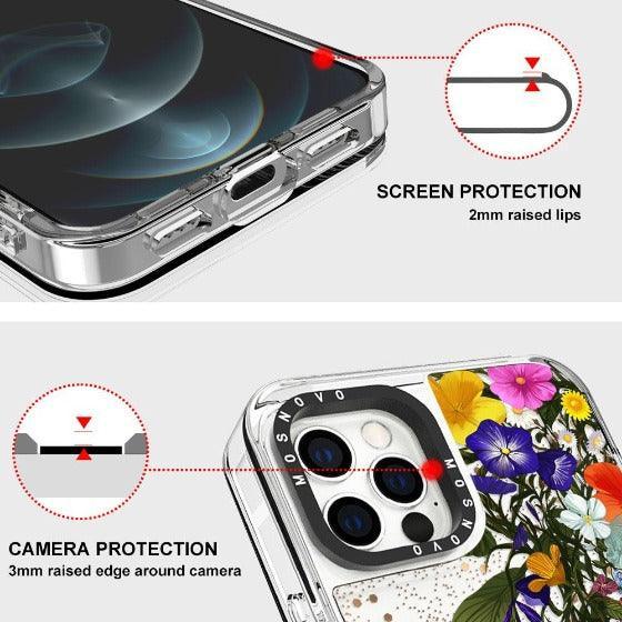 Beautiful Bloom Glitter Phone Case - iPhone 12 Pro Case - MOSNOVO