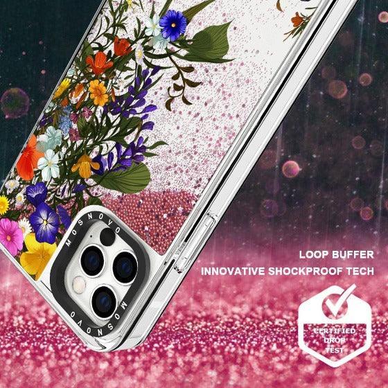 Beautiful Bloom Glitter Phone Case - iPhone 12 Pro Max Case - MOSNOVO