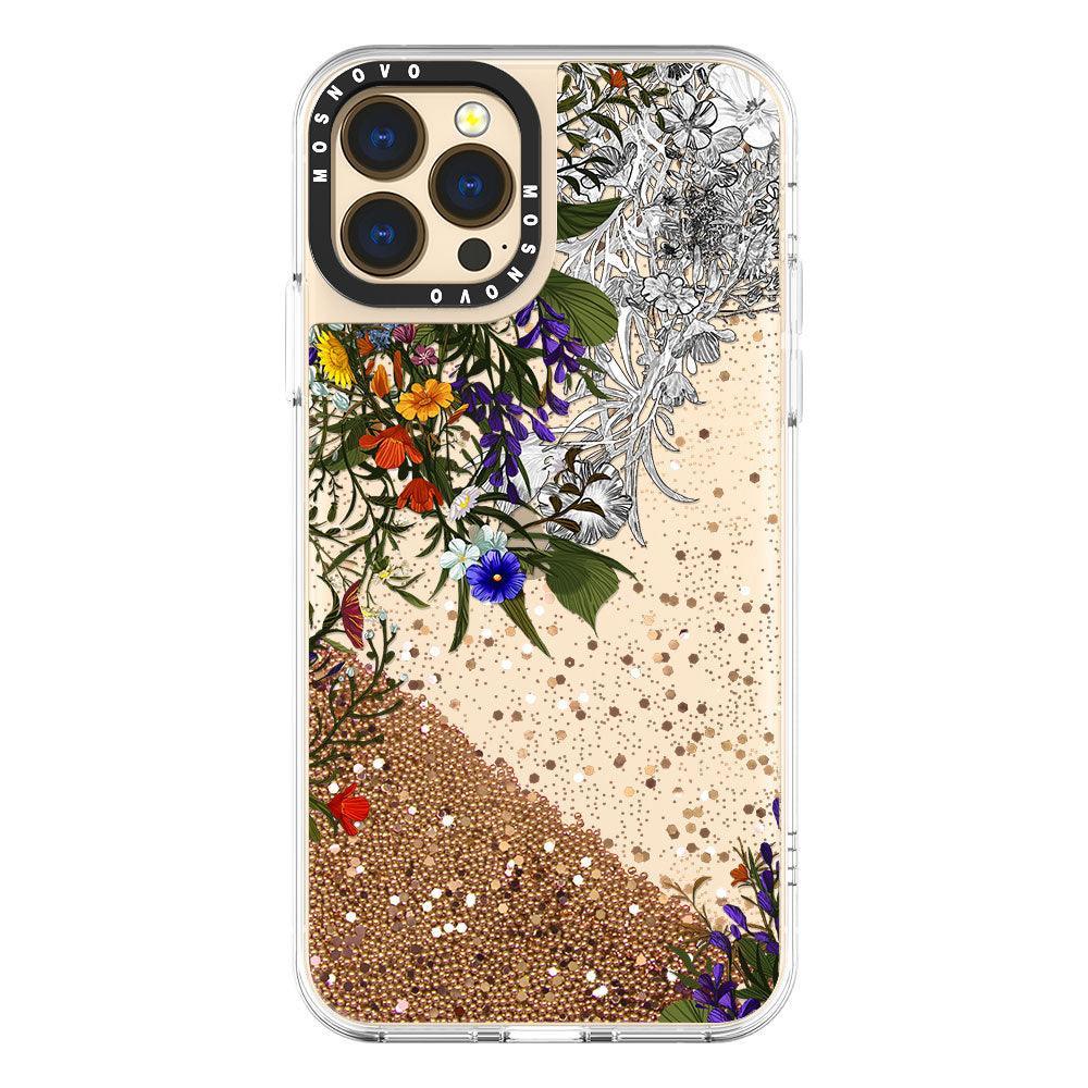 Beautiful Bloom Glitter Phone Case - iPhone 13 Pro Max Case - MOSNOVO