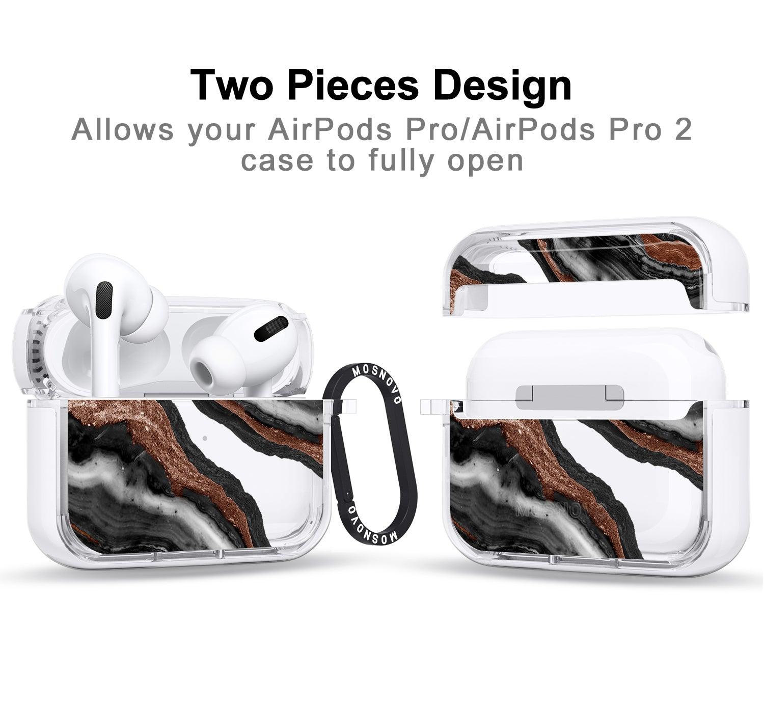 Black Agate AirPods Pro 2 Case (2nd Generation) - MOSNOVO