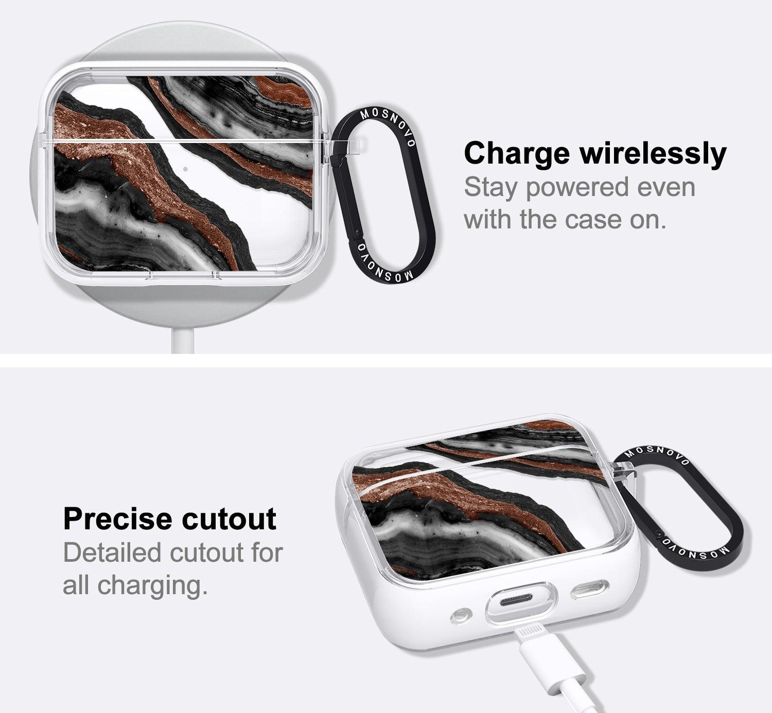 Black Agate AirPods Pro 2 Case (2nd Generation) - MOSNOVO