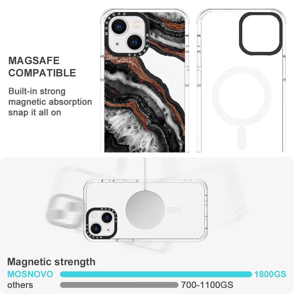 Black Agate Phone Case - iPhone 13 Case - MOSNOVO