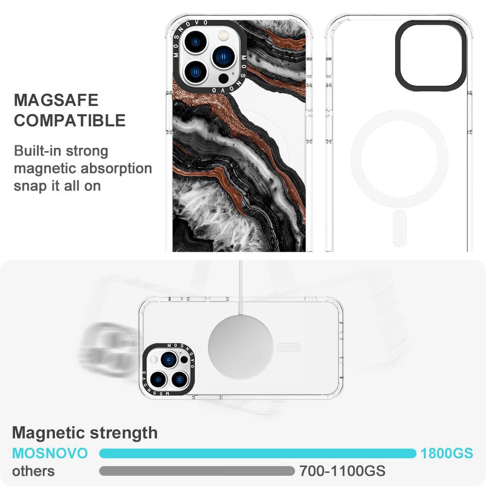 Black Agate Phone Case - iPhone 13 Pro Case - MOSNOVO