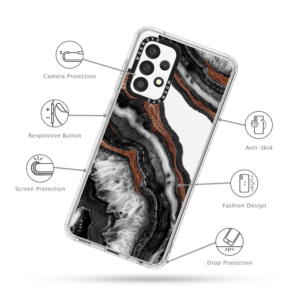Black Agate Phone Case - Samsung Galaxy A52 & A52s Case - MOSNOVO