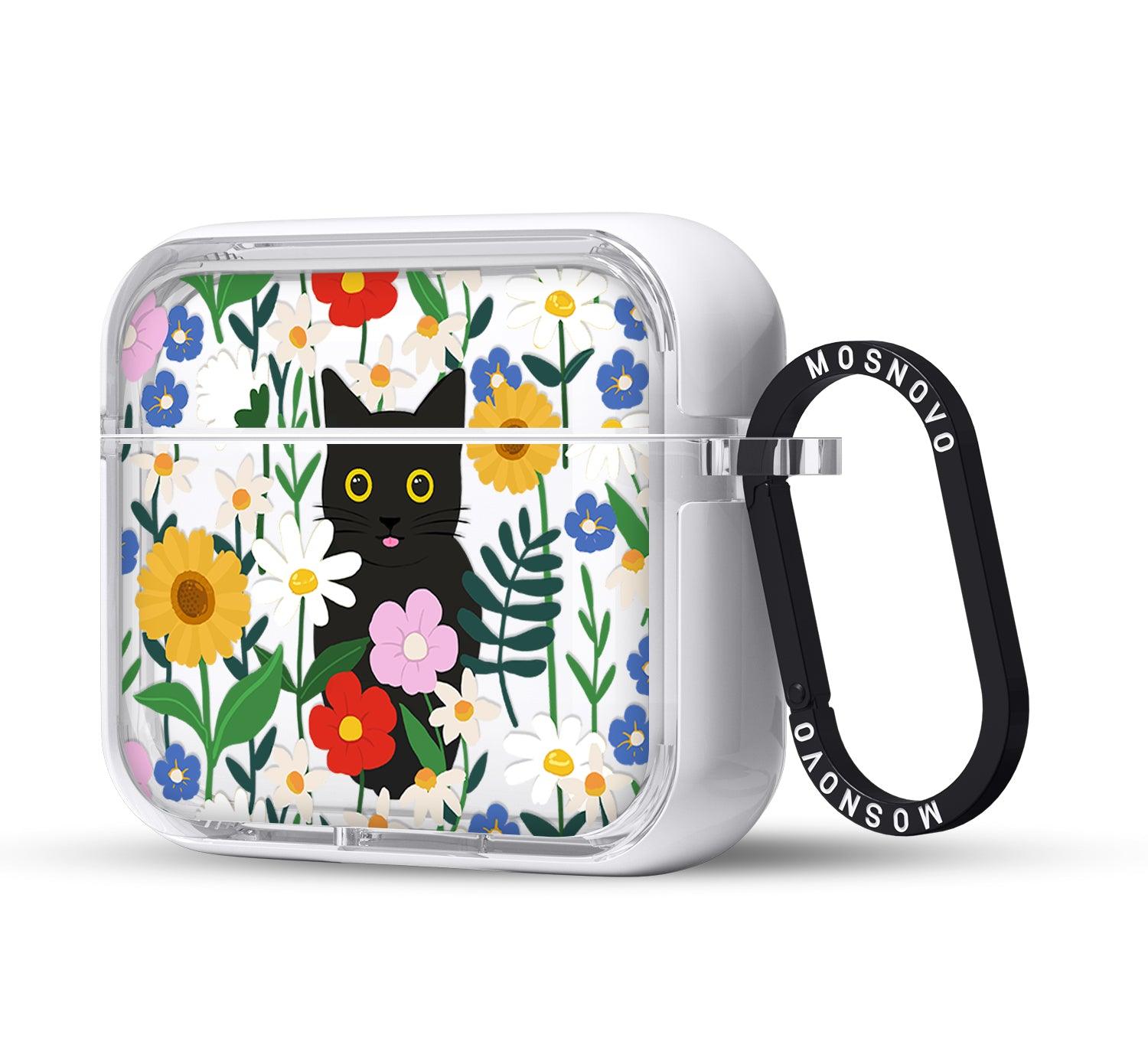 Black Cat in Garden AirPods 3 Case (3rd Generation) - MOSNOVO