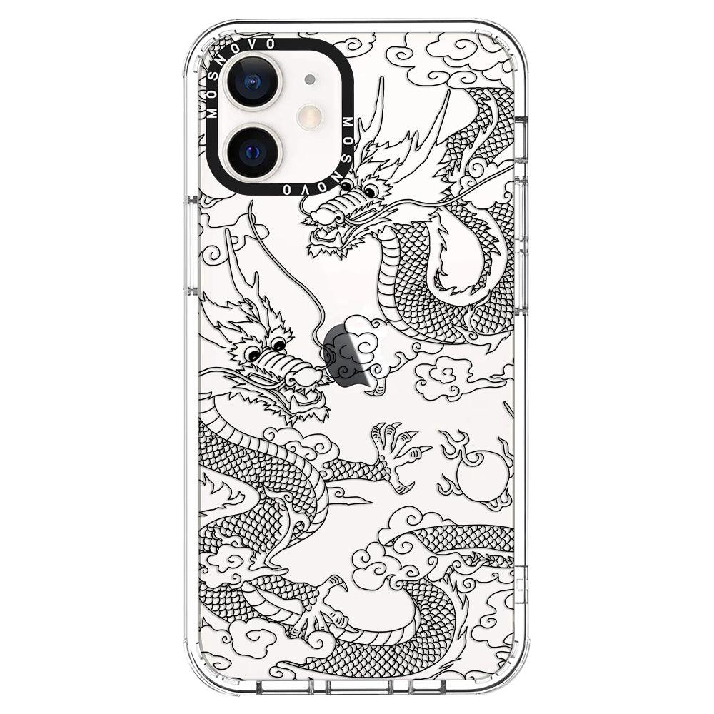 Black Dragon Phone Case - iPhone 12 Case - MOSNOVO