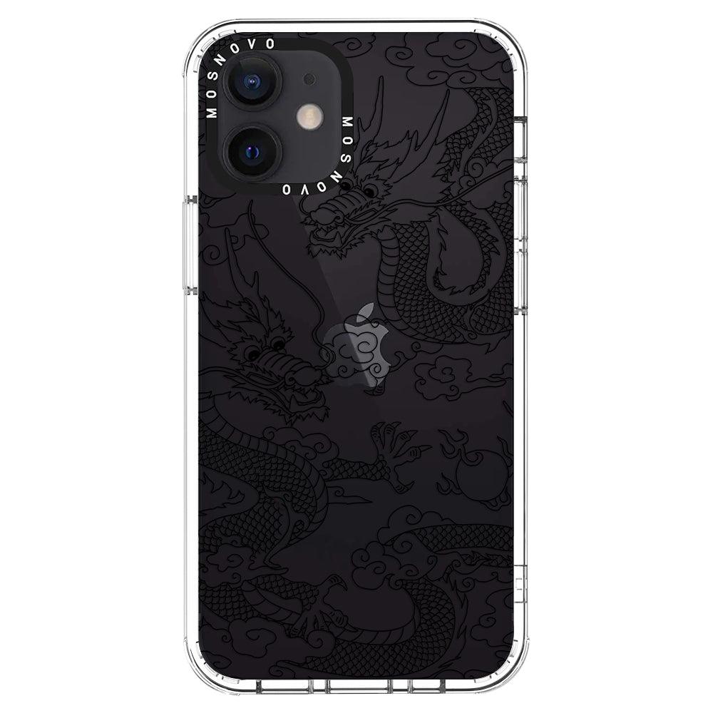 Black Dragon Phone Case - iPhone 12 Case - MOSNOVO