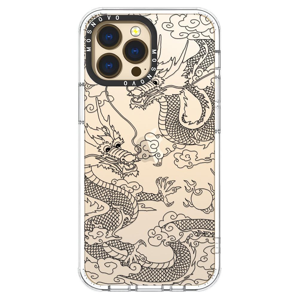 Black Dragon Phone Case - iPhone 13 Pro Max Case - MOSNOVO