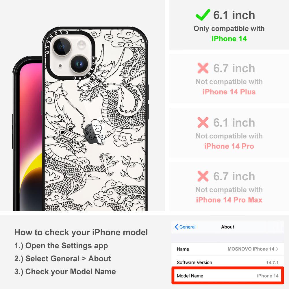 Black Dragon Phone Case - iPhone 14 Case - MOSNOVO
