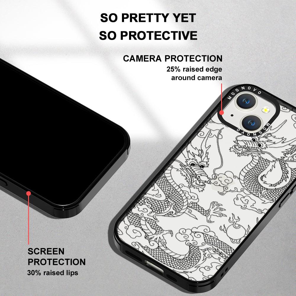 Black Dragon Phone Case - iPhone 14 Case - MOSNOVO
