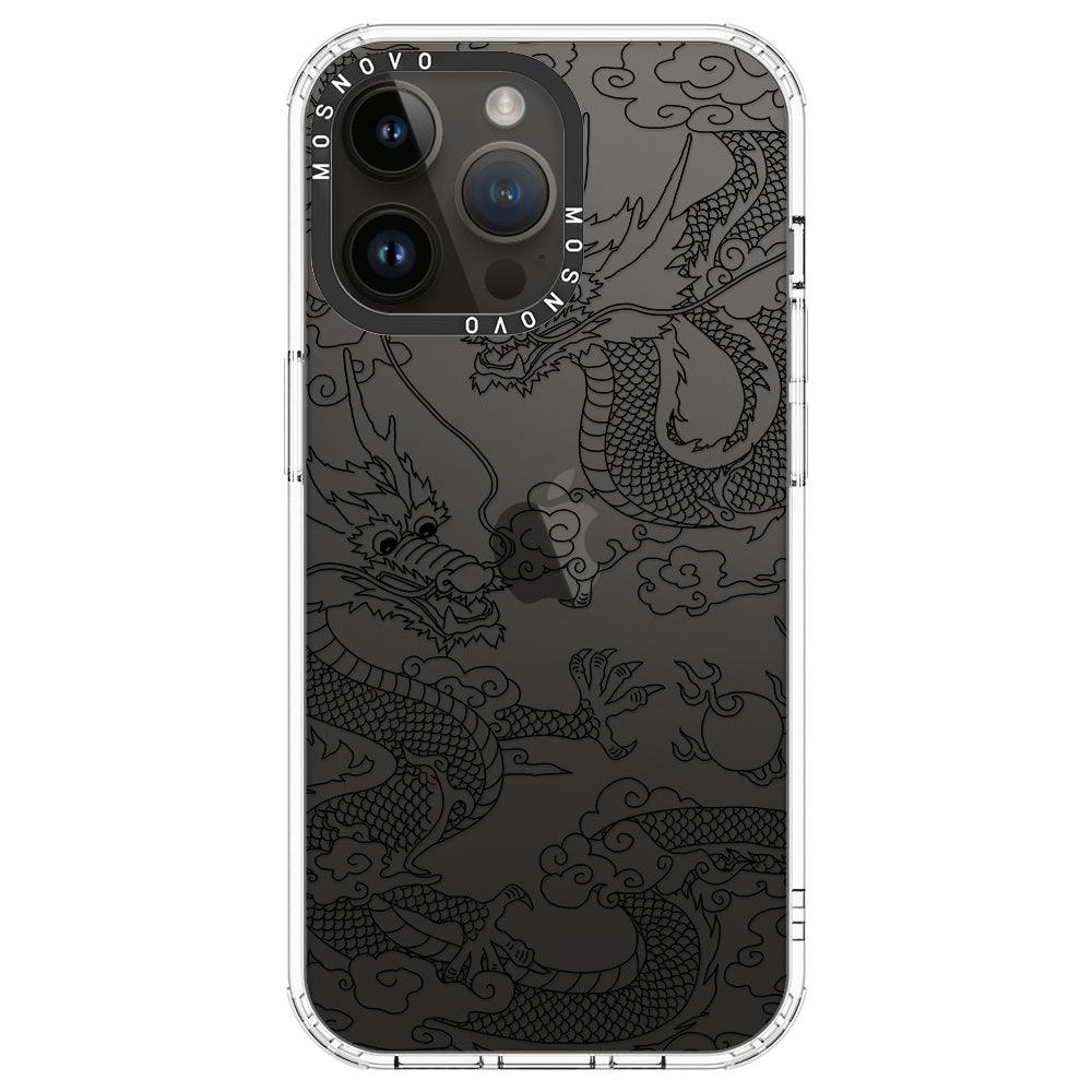 Black Dragon Phone Case - iPhone 14 Pro Max Case - MOSNOVO