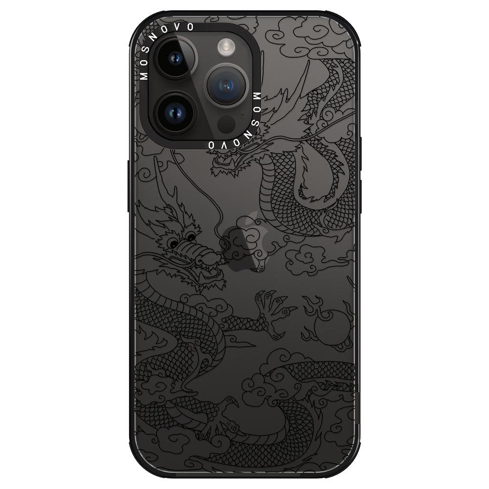 Black Dragon Phone Case - iPhone 14 Pro Max Case - MOSNOVO
