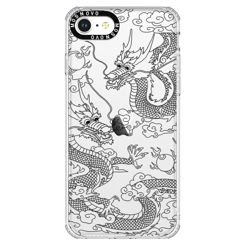 Black Dragon Phone Case - iPhone SE 2020 Case - MOSNOVO
