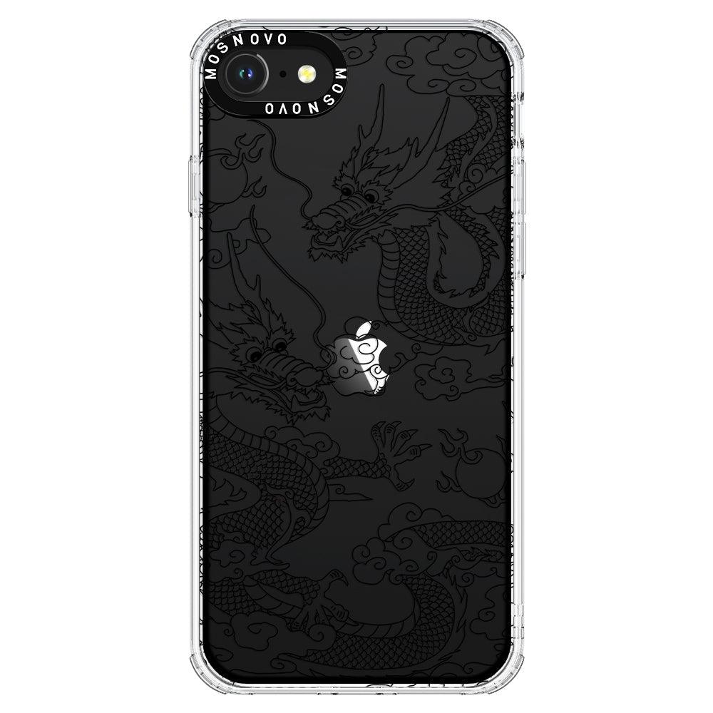 Black Dragon Phone Case - iPhone SE 2020 Case - MOSNOVO