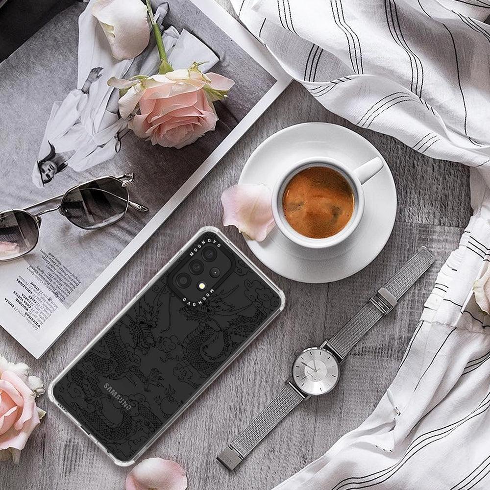 Black Dragon Phone Case - Samsung Galaxy A52 & A52s Case - MOSNOVO