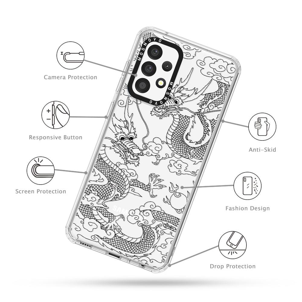 Black Dragon Phone Case - Samsung Galaxy A52 & A52s Case - MOSNOVO