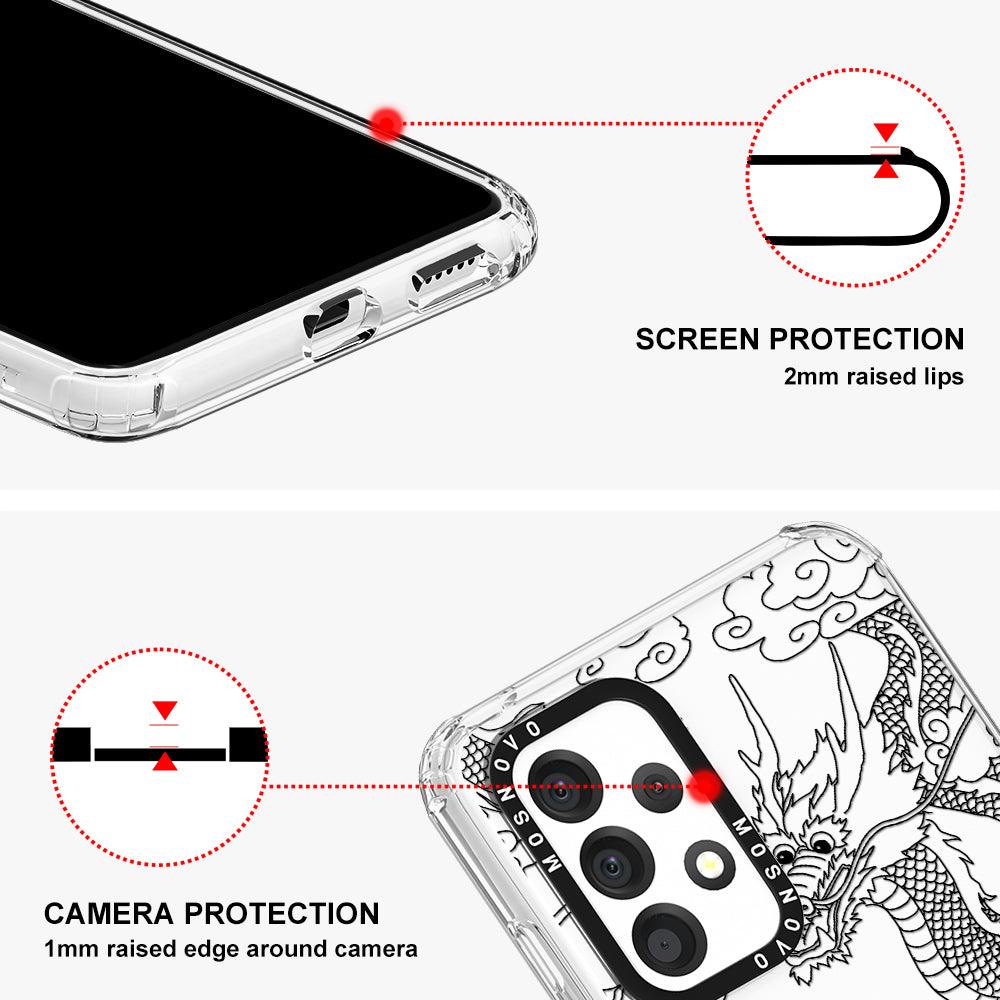 Black Dragon Phone Case - Samsung Galaxy A53 Case - MOSNOVO