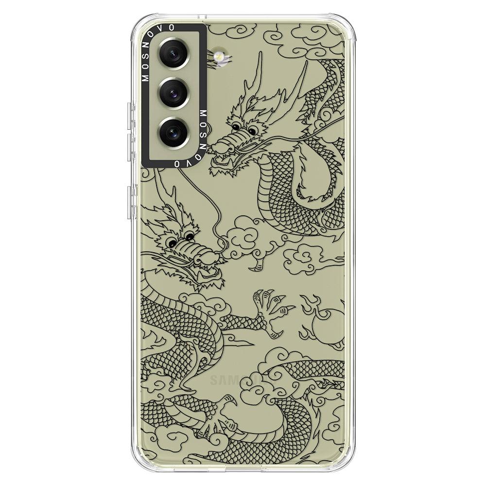 Black Dragon Phone Case - Samsung Galaxy S21 FE Case - MOSNOVO