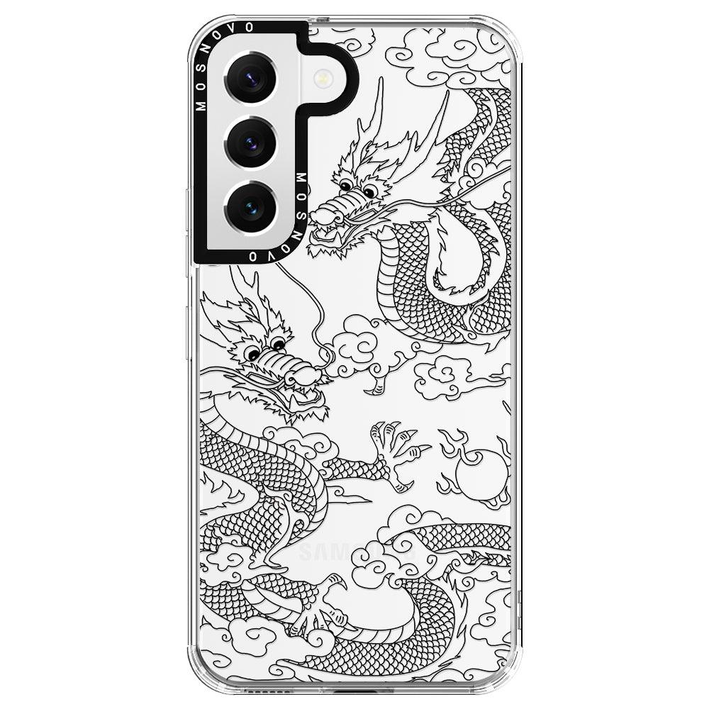 Black Dragon Phone Case - Samsung Galaxy S22 Plus Case - MOSNOVO