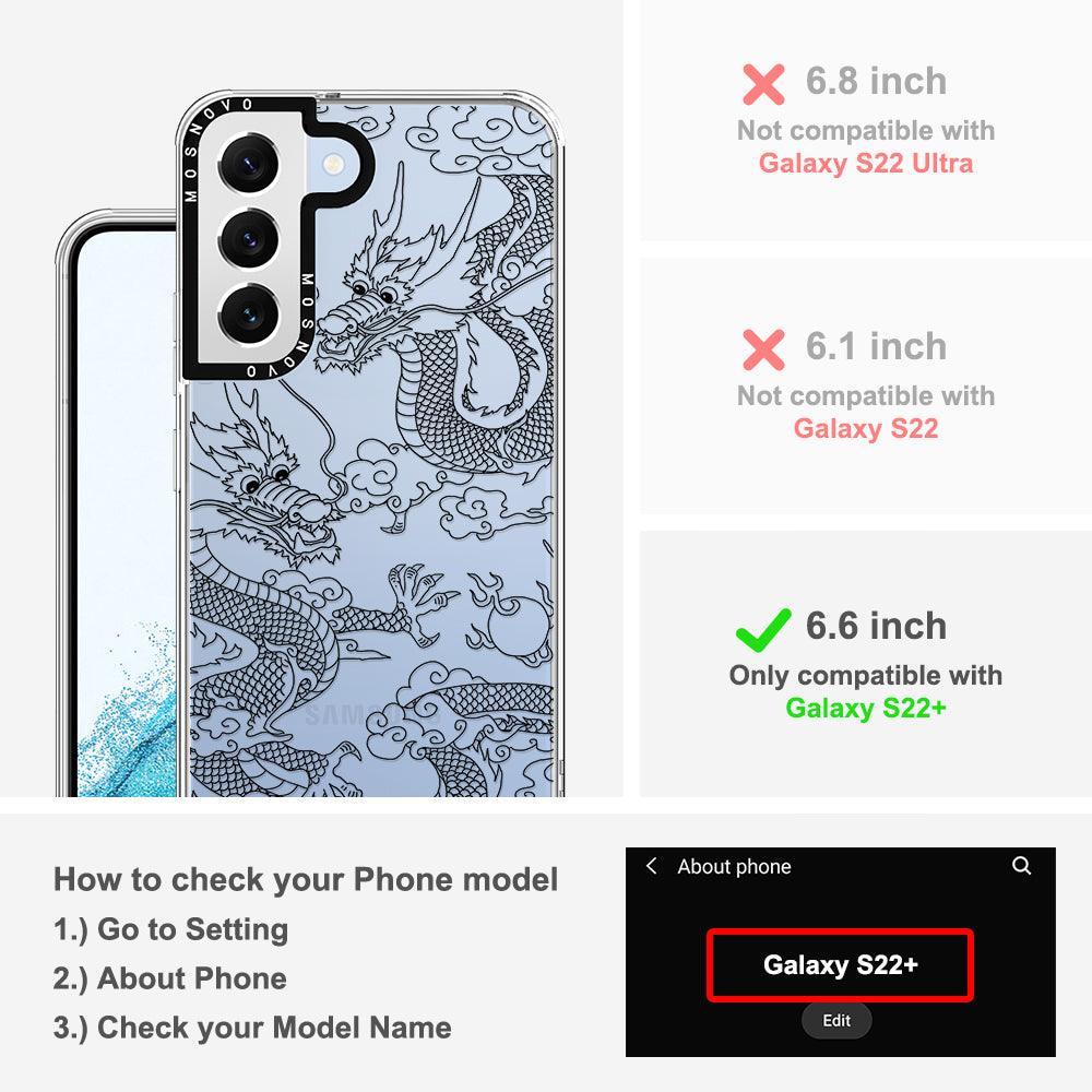 Black Dragon Phone Case - Samsung Galaxy S22 Plus Case - MOSNOVO