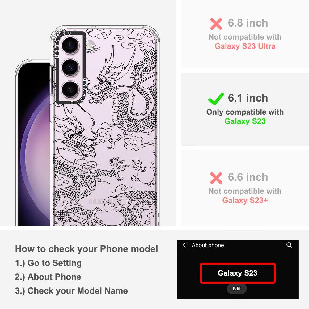 Black Dragon Phone Case - Samsung Galaxy S23 Case - MOSNOVO