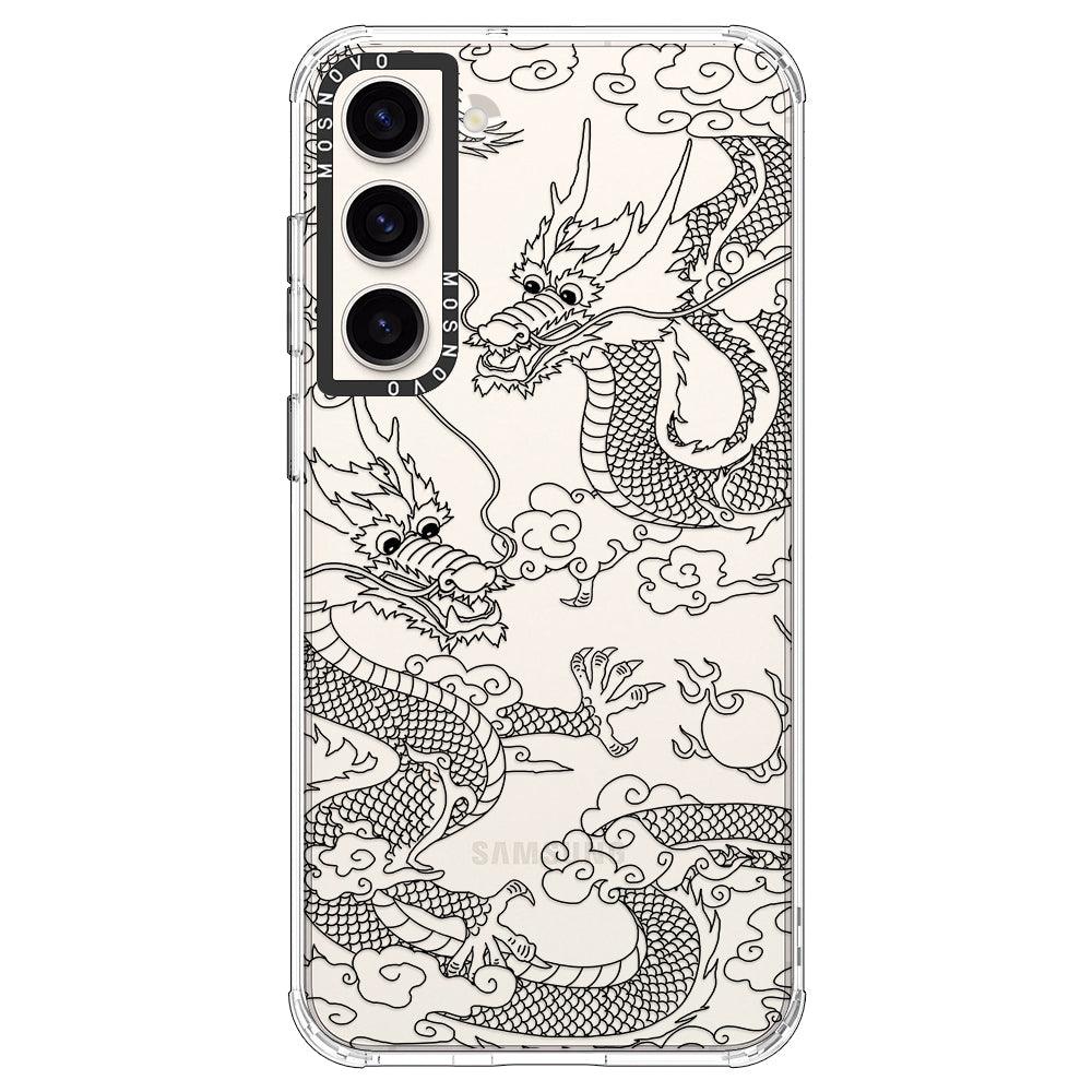 Black Dragon Phone Case - Samsung Galaxy S23 Plus Case - MOSNOVO
