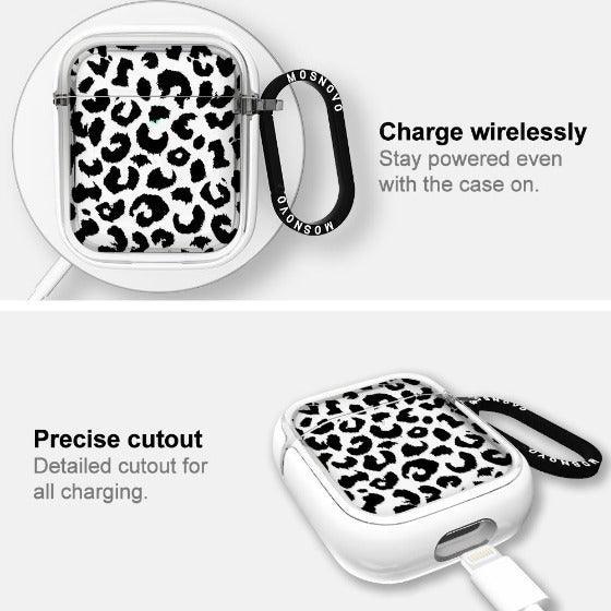 Black Leopard Print AirPods 1/2 Case