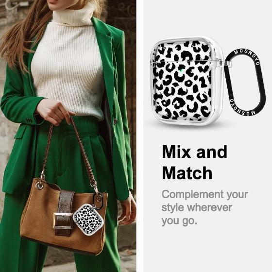 Black Leopard Print AirPods 1/2 Case