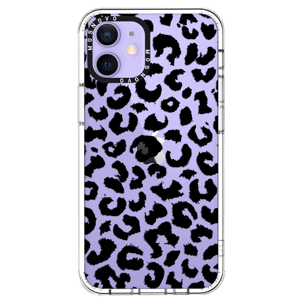 Black Leopard Phone Case - iPhone 12 Mini Case - MOSNOVO