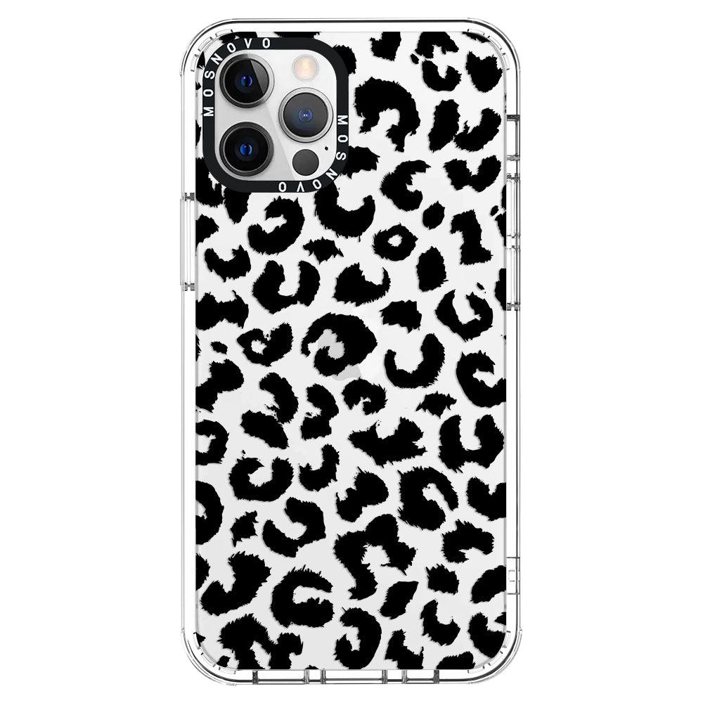 Black Leopard Phone Case - iPhone 12 Pro Case - MOSNOVO