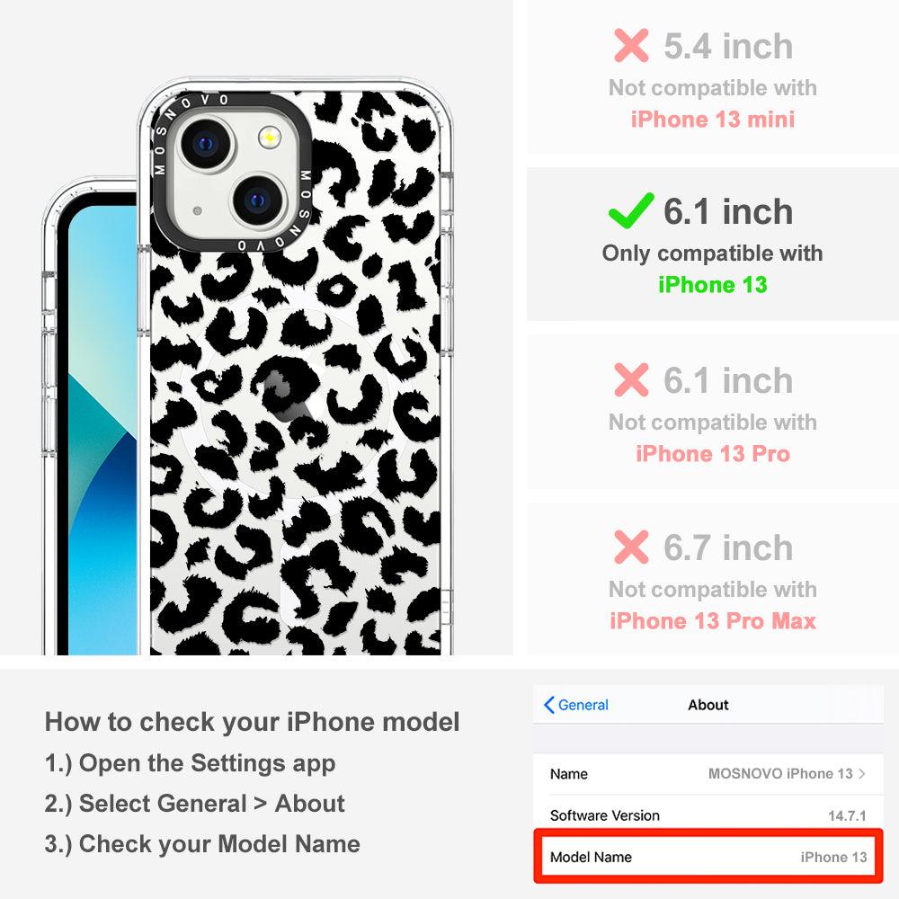 Black Leopard Phone Case - iPhone 13 Case - MOSNOVO