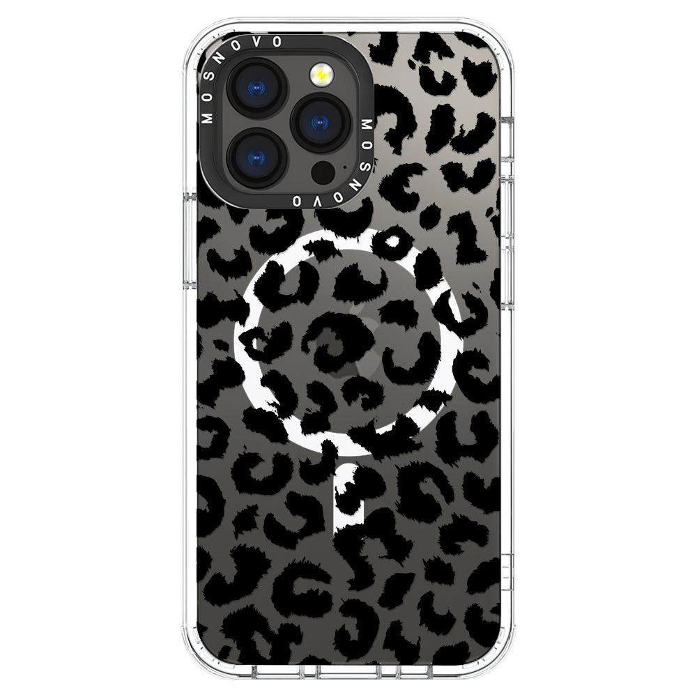 Black Leopard Phone Case - iPhone 13 Pro Case - MOSNOVO