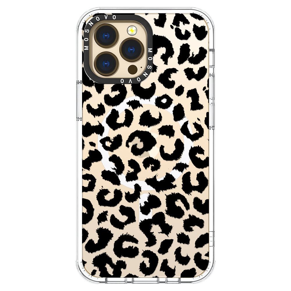 Black Leopard Phone Case - iPhone 13 Pro Max Case - MOSNOVO
