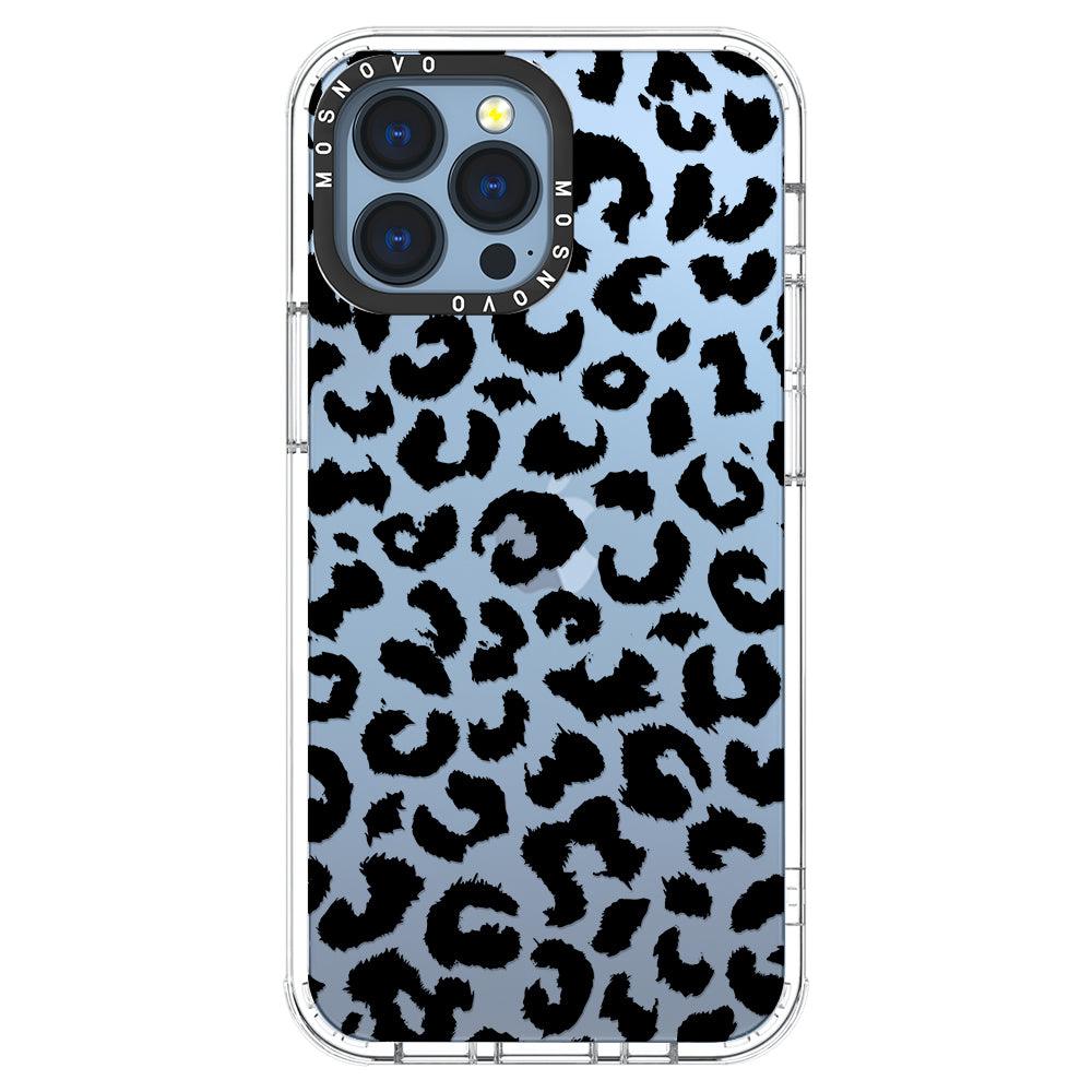 Black Leopard Phone Case - iPhone 13 Pro Max Case - MOSNOVO