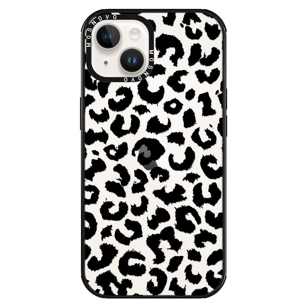 Black Leopard Phone Case - iPhone 14 Case - MOSNOVO