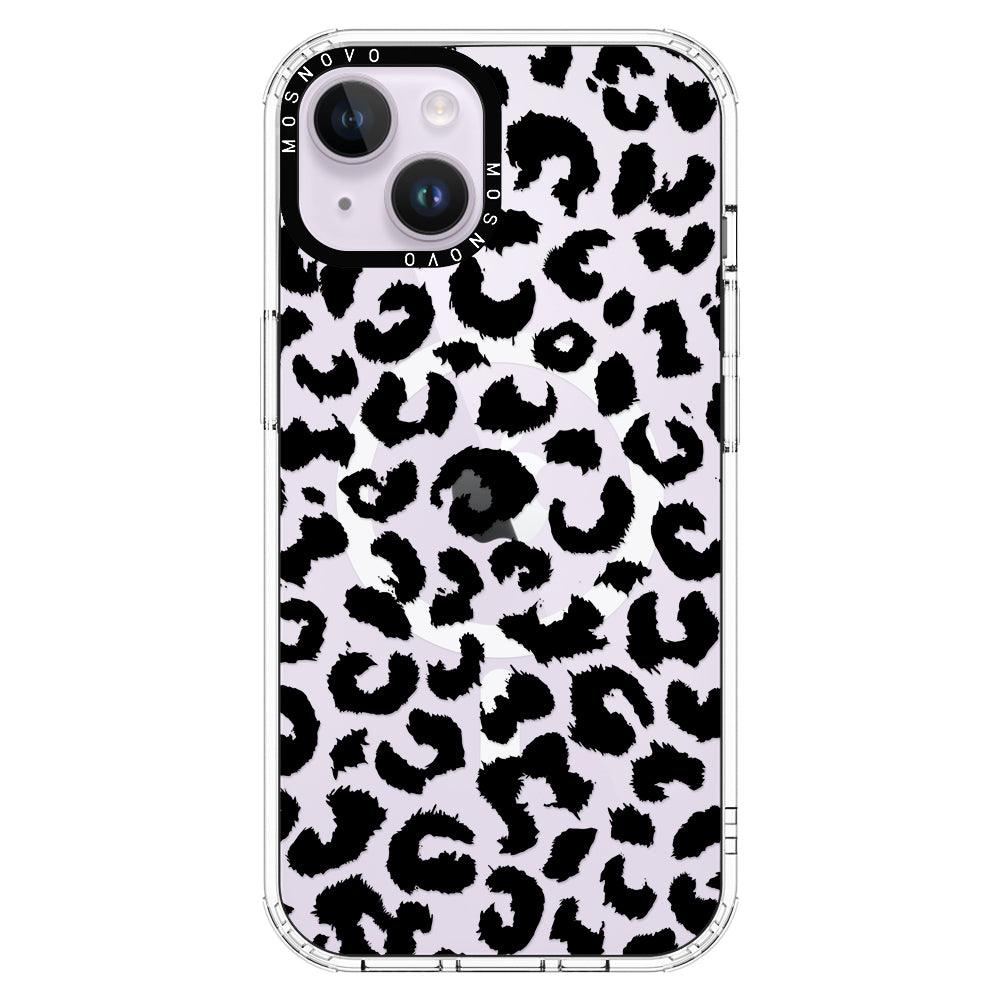 Black Leopard Phone Case - iPhone 14 Case - MOSNOVO