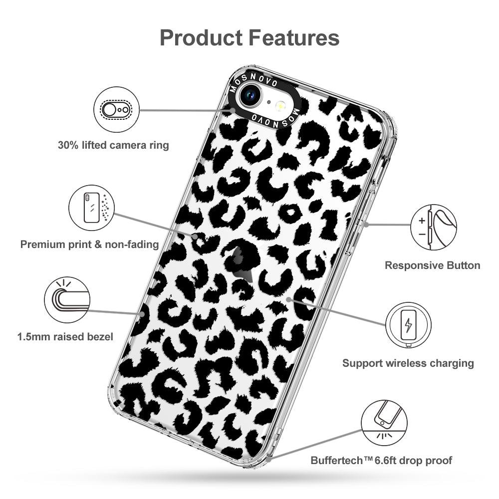 Black Leopard Phone Case - iPhone 7 Case - MOSNOVO